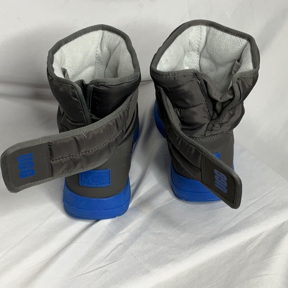 UGG Gray and Blue Rain & Snow Boots Thinsulate Lining Shearling Footbed - Picture 4 of 10